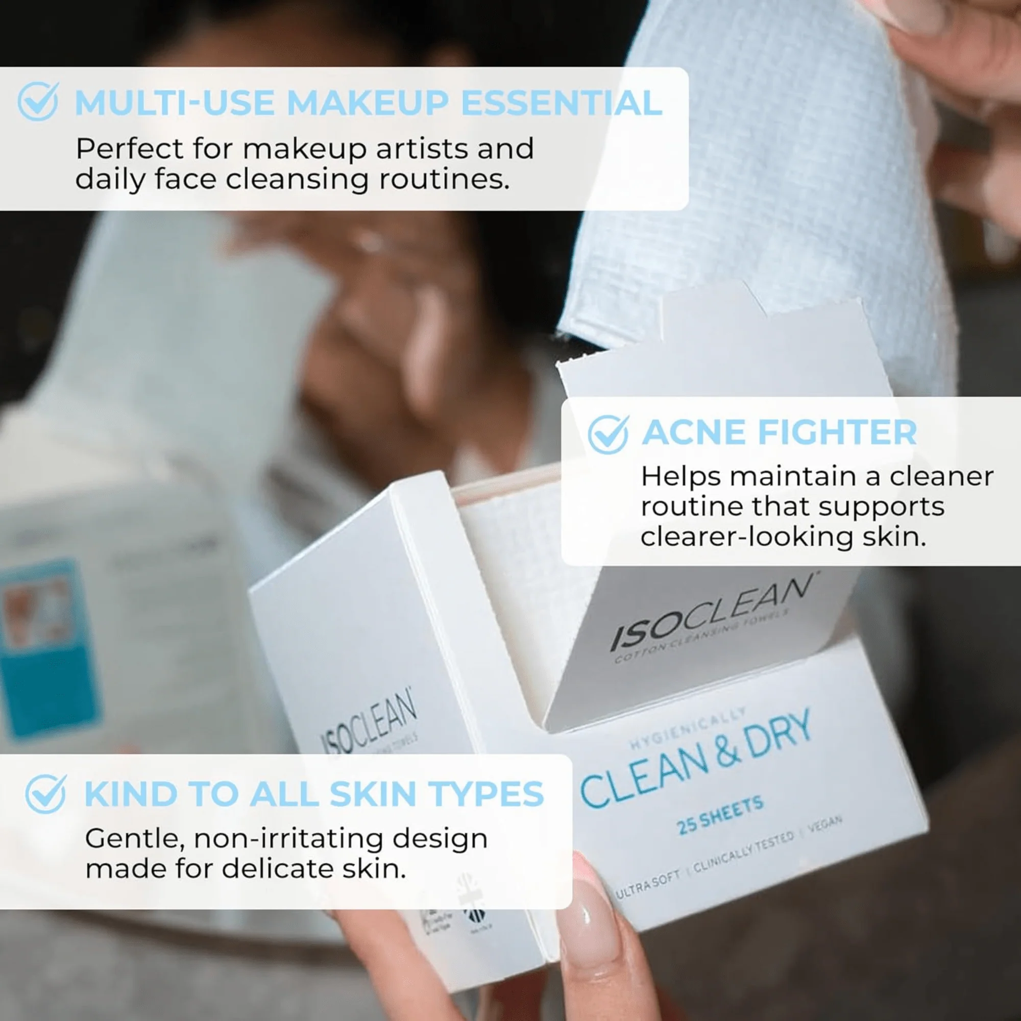 Cotton Cleansing Towels - 2 pack (2 month supply) - Image 4