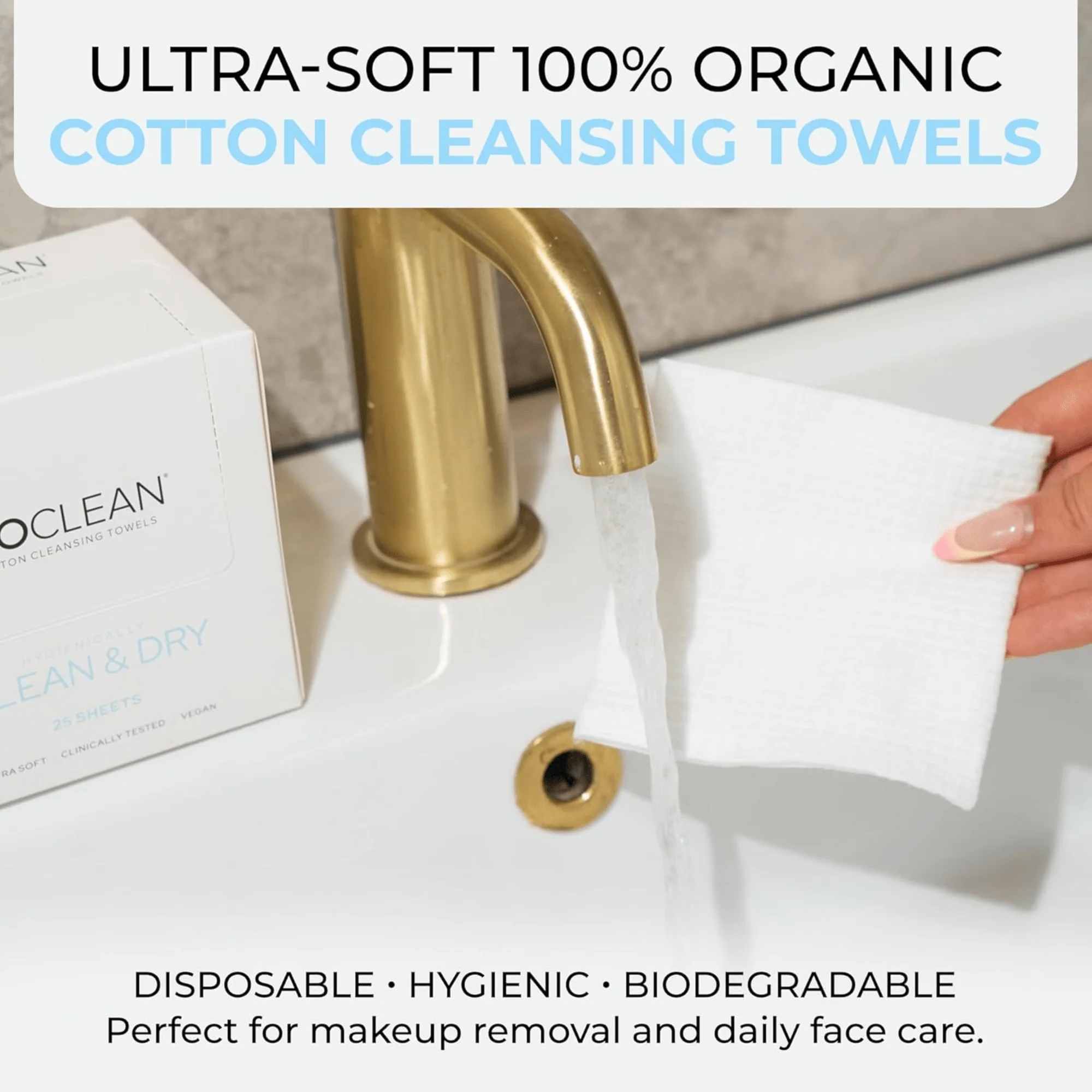 Cotton Cleansing Towels - 2 pack (2 month supply) - Image 6