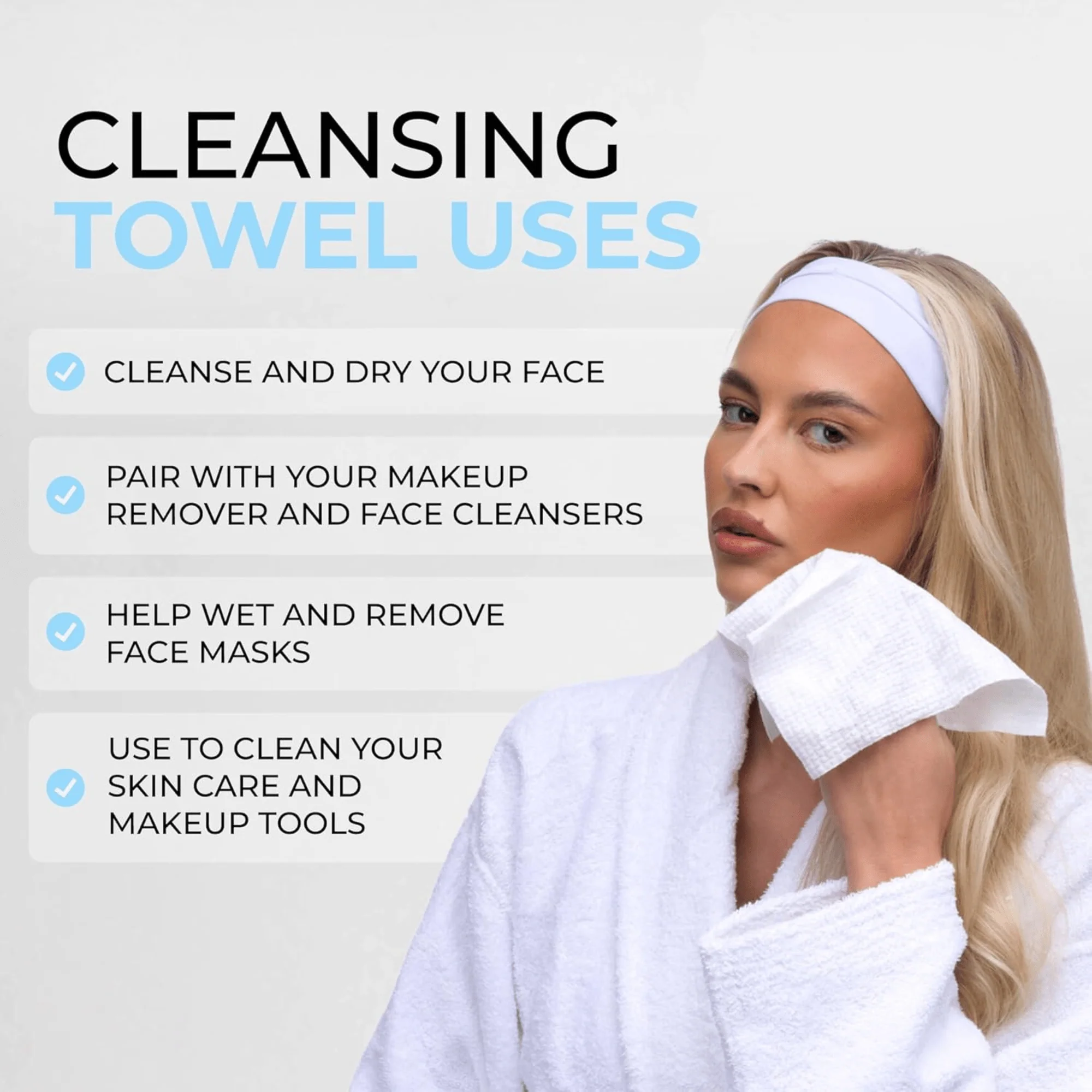 Cotton Cleansing Towels - 2 pack (2 month supply) - Image 7