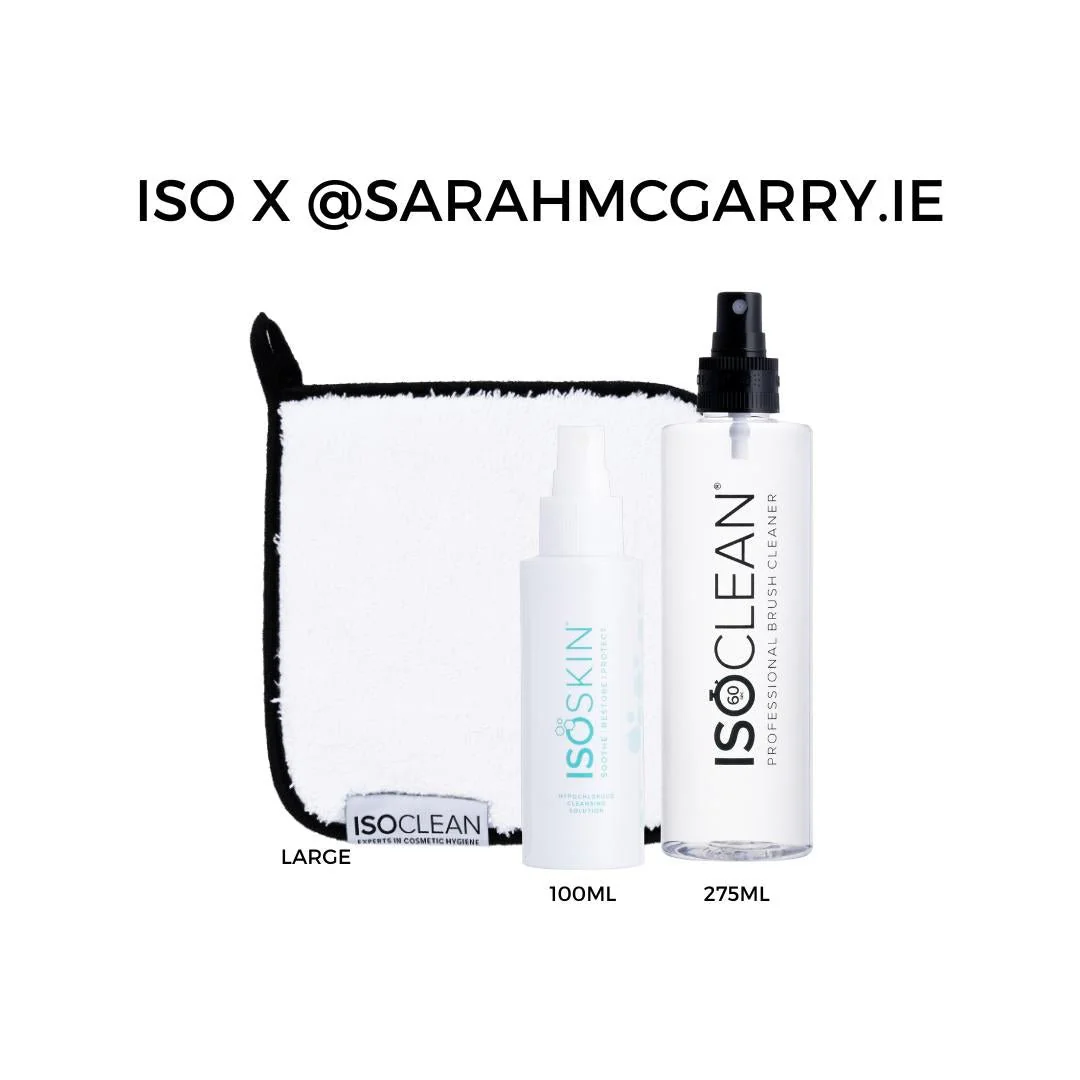 ISO x Sarah - Makeup Brush Cleaner & Hypochlorous Skin Spray Bundle for Spotless Tools & Glowing Skin 1