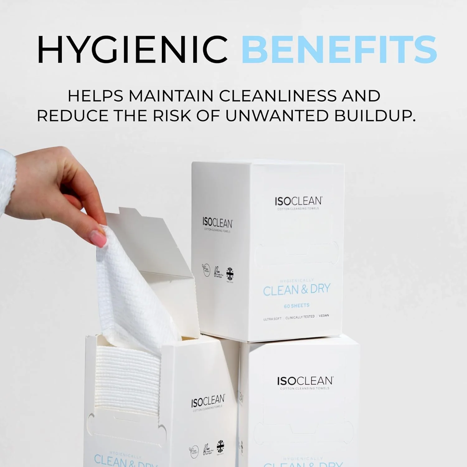 Cotton Cleansing Towels 60 sheets - 6 pack (6 month supply) - Image 5