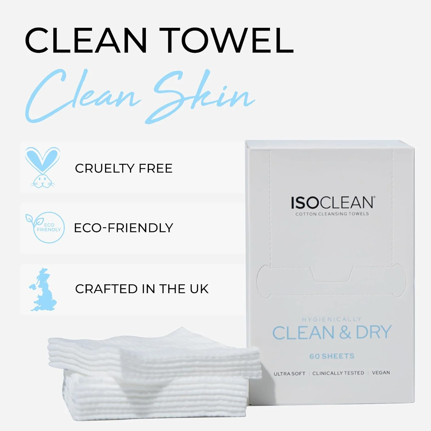 Cotton Cleansing Towels 60 sheets - 6 pack (6 month supply) - Image 6